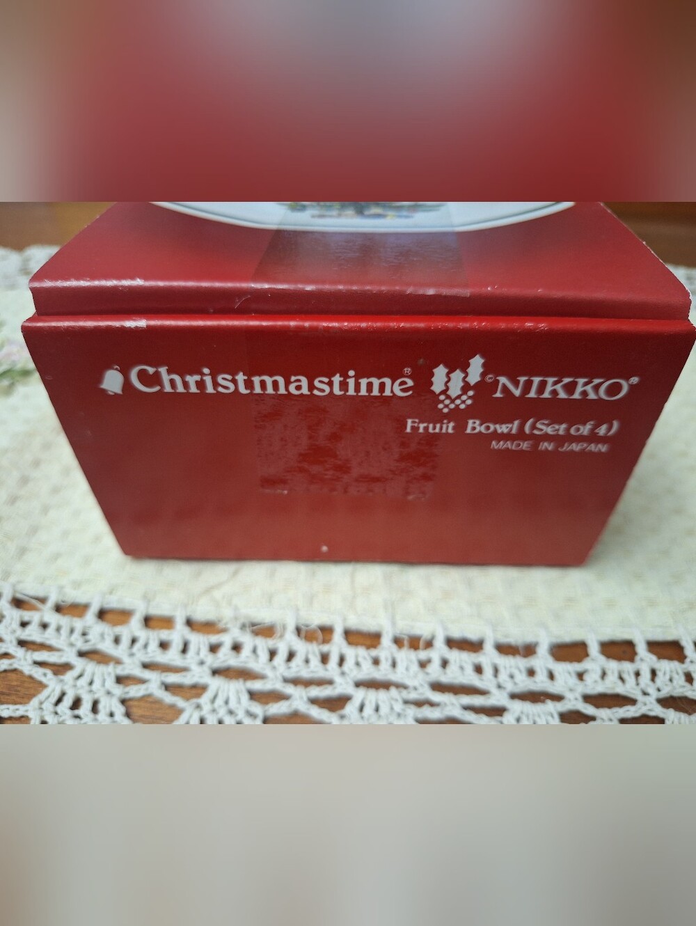 NIB Nikko Christmastime Set Of 4 Fruit Bowls. Christmas Tree. No combo ship - Picture 4 of 6